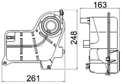 Expansietank, koelvloeistof - CRT24000S - MAHLE