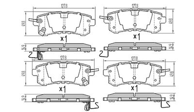 Комплект тормозных колодок, дисковый тормоз FREMAX FBP-0084 для INFINITI QX4