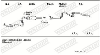 Изпускателна система WALKER FOK014735