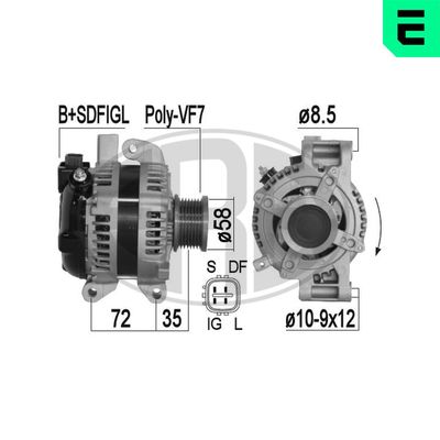 GENERATOR / ALTERNATOR ERA 209370A