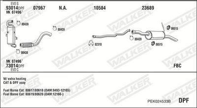 Изпускателна система WALKER PEK024533B