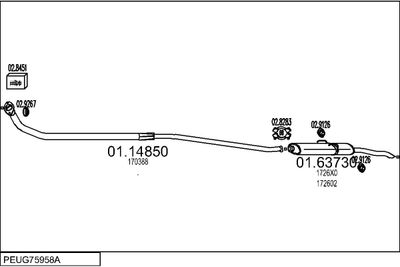Układ wydechowy MTS PEUG75958A132729