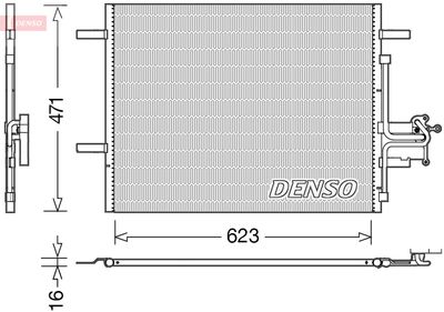Конденсатор, кондиционер DENSO DCN33010 для VOLVO S60