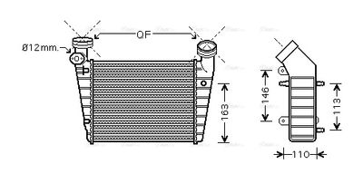 AVA QUALITY COOLING Intercooler, inlaatluchtkoeler (VNA4216)