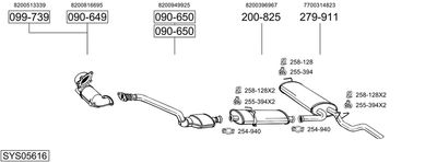 Układ wydechowy BOSAL SYS05616
