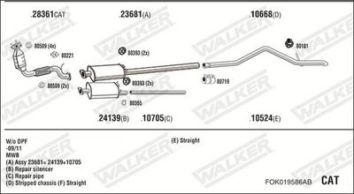 Изпускателна система WALKER FOK019586AB