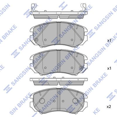 комплект спирачно феродо, дискови спирачки Hi-Q SP2556