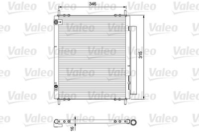 VALEO 814222 Радиатор кондиционера  для PEUGEOT  (Пежо Ион)
