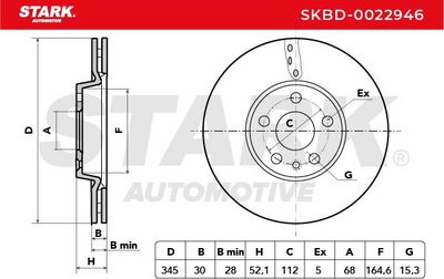 спирачен диск STARK SKBD-0022946