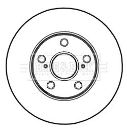 BORG & BECK BBD5279 Тормозные диски для TOYOTA HILUX VII Пикап (_N1_, _N2_, _N3_) 2.5 D-4D (KUN15_)