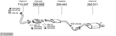 Układ wydechowy BOSAL SYS20585