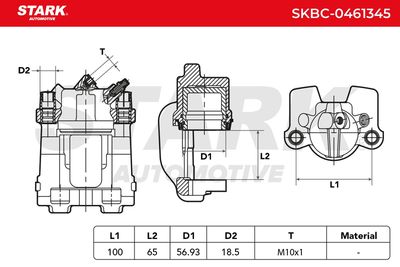 спирачен апарат STARK SKBC-0461345