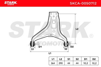носач, окачване на колелата STARK SKCA-0050712