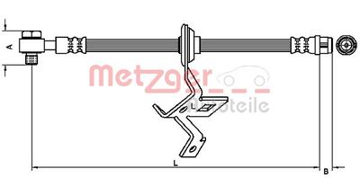 Тормозной шланг METZGER 4116208 для MERCEDES-BENZ M-CLASS