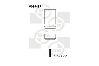 BGA V039487 Клапан впускний 