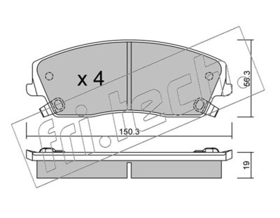 Комплект тормозных колодок, дисковый тормоз fri.tech. 732.0 для CHRYSLER 300C