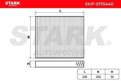 Филтър купе (поленов филтър) STARK SKIF-0170440