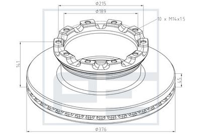 Bromsskiva PE AUTOMOTIVE 066.800-00A