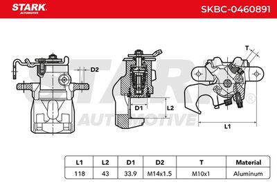 спирачен апарат STARK SKBC-0460891