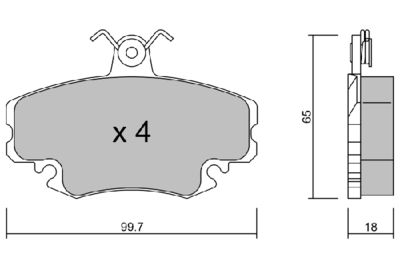 Комплект тормозных колодок, дисковый тормоз AISIN BPRE-1015 для DACIA SUPERNOVA