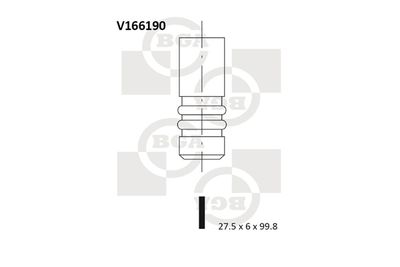 BGA V166190 Клапан выпускной  для BMW X5 (Бмв X5)