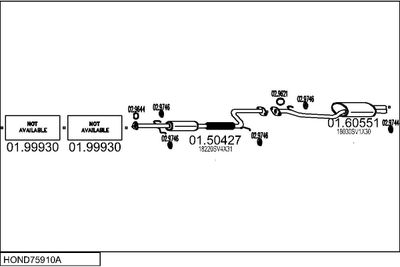 SISTEM DE ESAPAMENT MTS HOND75910A004295