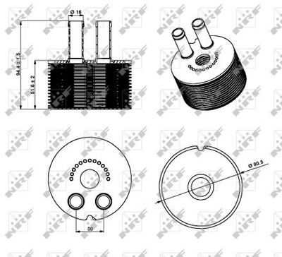 Oil Cooler, engine oil 31336