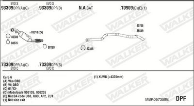 SISTEM DE ESAPAMENT WALKER MBK057359E