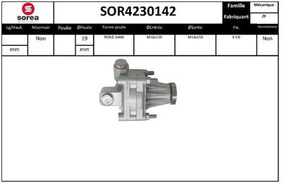 EAI SOR4230142 Насос гидроусилителя руля  для FIAT CROMA (Фиат Крома)