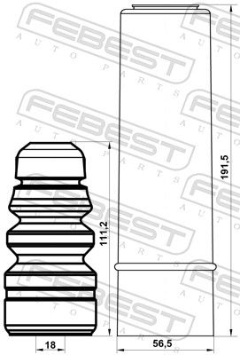 Dust Cover Kit, shock absorber KSHB-RIOIIR-KIT