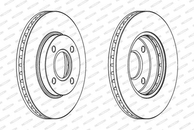 BREMSSCHEIBE FERODO DDF364C 1