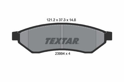 Комплект тормозных колодок, дисковый тормоз TEXTAR 2399401 для DAEWOO EVANDA