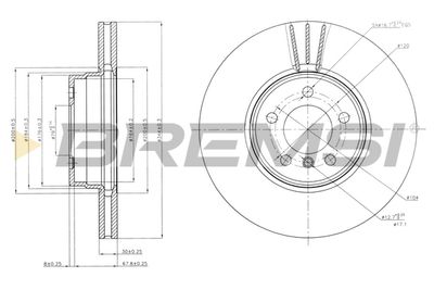 BREMSI CD7411V Тормозные диски  для LAND ROVER RANGE ROVER III (L322) 4.4 4x4