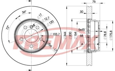 FREMAX BD-2207 Тормозные диски  для LAND ROVER RANGE ROVER III (L322) 4.4 4x4