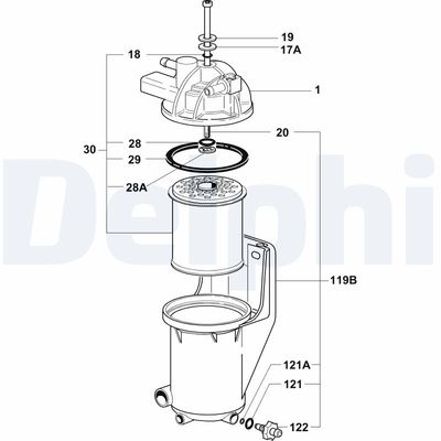 Filtr paliwa DELPHI 6350050