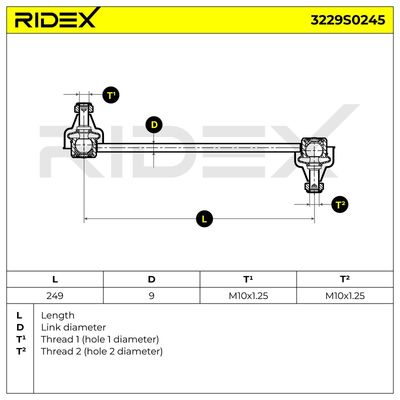 биалета RIDEX 3229S0245