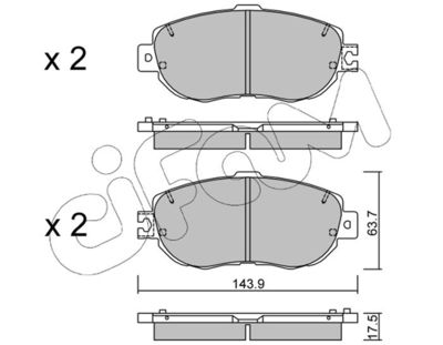 CIFAM 822-756-1 Тормозные колодки и сигнализаторы  для LEXUS LS (_F1_) 400 (UCF10)