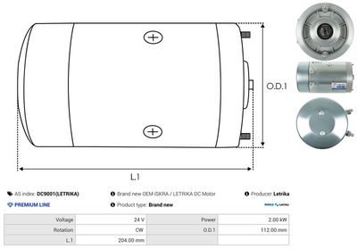 MOTOR ELECTRIC AS-PL DC9001LETRIKA 3