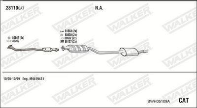 Изпускателна система WALKER BWH05109A