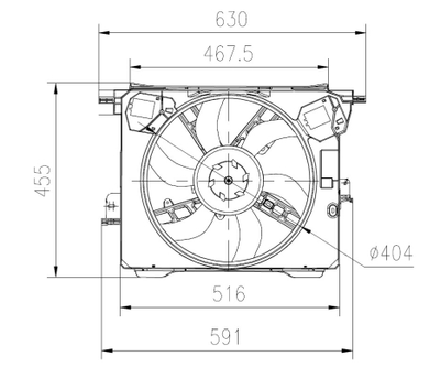 WILMINK GROUP WG2161719 Вентилятор системы охлаждения двигателя  для SMART FORFOUR (Смарт Форфоур)