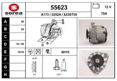 Генератор EAI 55623 для BMW 2500-3.3