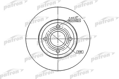 Тормозной диск PATRON PBD2597 для AUDI COUPE