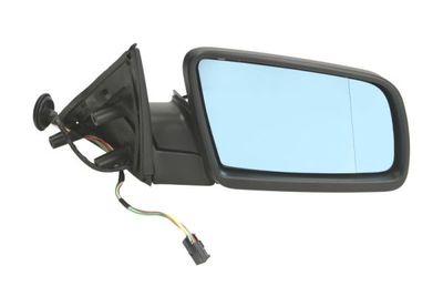 Zijspiegel Rechts (elektrisch, asferisch, met verwarming, under-coated, elektrisch opklapbaar) past: BMW 5 E60, E61 07.03-12.10