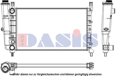 Радиатор, охлаждение двигателя AKS DASIS 080680N для FIAT UNO