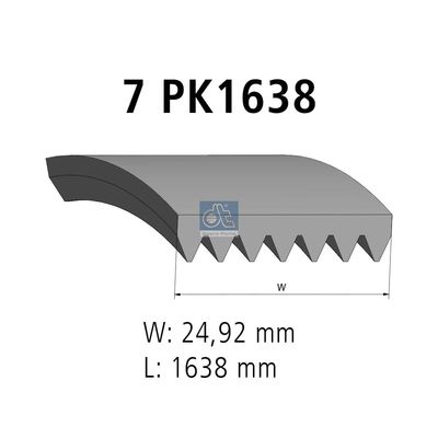 пистов ремък DT Spare Parts 6.31561