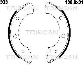 TRISCAN 8100 68333 Гальмівні колодки барабанні 