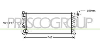 Радиатор, охлаждение двигателя PRASCO AB017R001 для LANCIA Y10