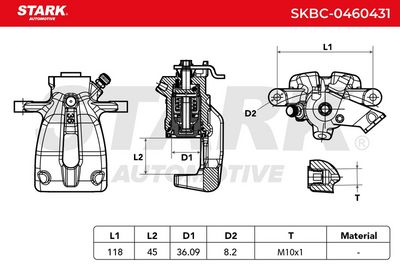 спирачен апарат STARK SKBC-0460431