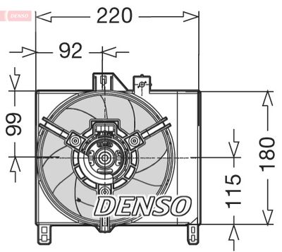 DENSO DER16003 Вентилятор системи охолодження двигуна для SMART (Смарт)