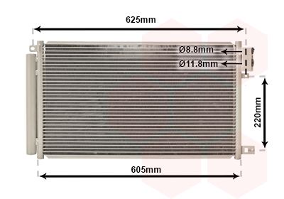 VAN WEZEL Condensor, airconditioning (01005115)